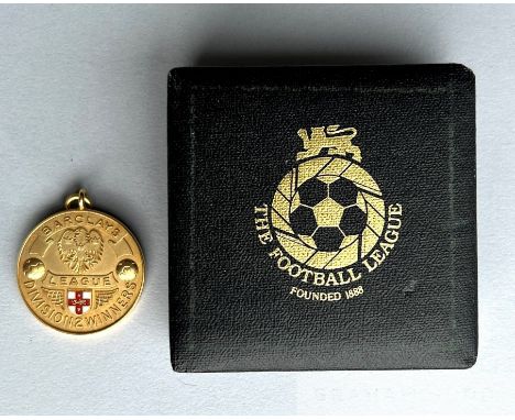 9ct gold and enamel Barclays Chelsea Division 2 League Championship winners medalthe obverse inscribed BARCLAYS LEAGUE DIVISI