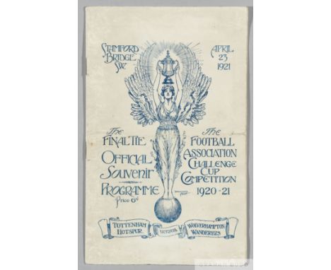 Tottenham Hotspur v. Wolverhampton Wanderers F.A. Cup Final match programme, 23rd April 1921 at Stamford BridgeThe programme 