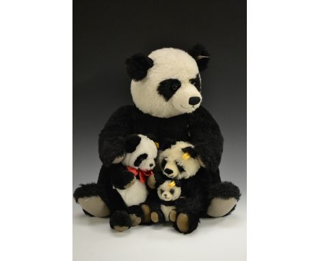 Steiff Animals - a large Su-lin Gaint Panda, white ear tag, No 664465, 168/1250;  others ;  a Cha Cha limited edition Panda B