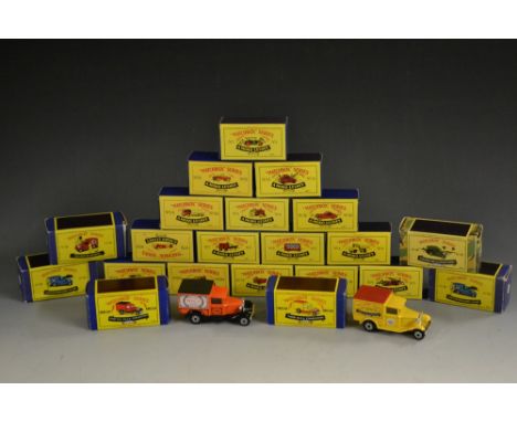 Matchbox Toys - Moko Lesney reissues, MB1 blue and red steam roller;  others 4,5, 6, 7, 9, 11A, 12, 13,17A, 18A, 19,26,32,52,