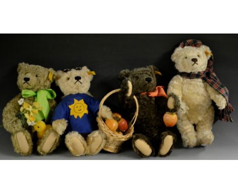 Steiff Teddy Bears - a complete set of Four Seasons collection growling bears comprising Dylan Spring, number 654466; Sunny S