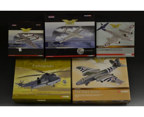 Corgi Aviation Archive  - a 1:72 scale model, Westland Sea King HAS.2. 825 Sqn, Royal Navy Helicopter,  Falklands Campaign, 2