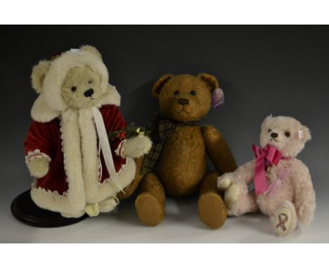 Steiff Teddy bears - a limited edition Breast Cancer Campaign Bear, Hope, white ear tag, No 664472, 00002/1500, bag and certi