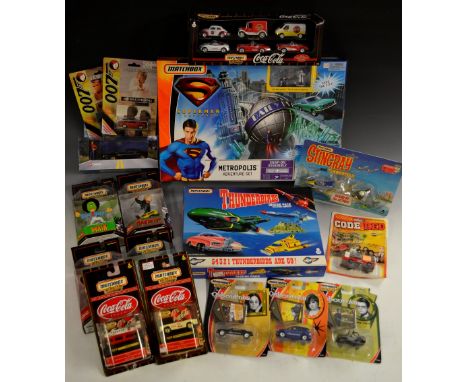 Matchbox Toys - Superman Metropolis adventure set;  Thunderbirds Rescue pack;  others Stingray; Smokey and the Bandit, The Ma