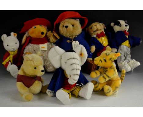 Steiff Characters Bears- a Winnie the Pooh Bear, yellow ear tag, No 660474, bag and certificate; a Danbury Mint exclusive Tig