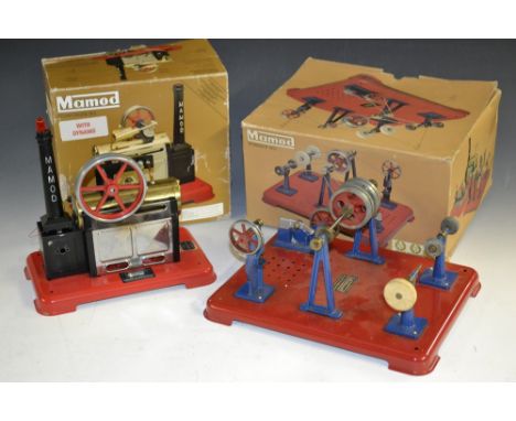 Mamod  - a stationary SP2 Steam engine, with dynamo;  a WS1 Workshop with polisher and grinder etc, both boxed (2)