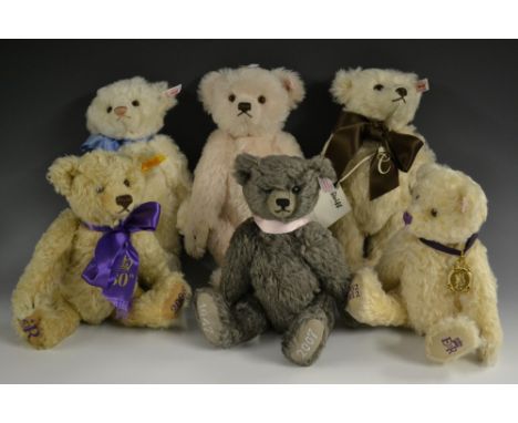 Steiff Teddy Bears - a Royal Diamond Wedding limited edition bear, 159, white ear tag, No 662690, 2007, with certificate; a D