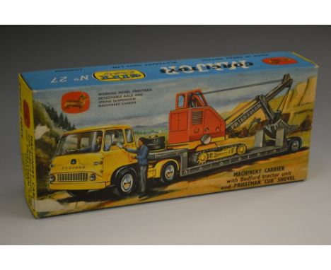 Corgi Toys - Gift Set No27 Machinery Carrier with Bedford Tractor Unit and Priestman 'Cub' Shovel, boxed with instructions