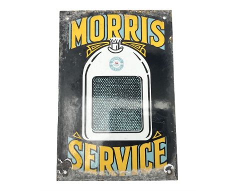 Morris Service enamel advertising sign, H26cm W18cm