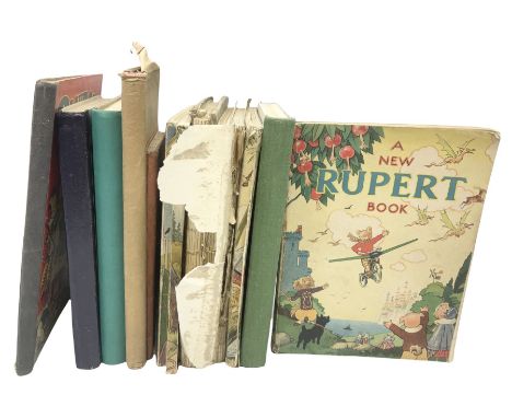 Collection of Vintage children's annuals, to include a number of Rupert the Bear examples dating from the 1940's, comprising 