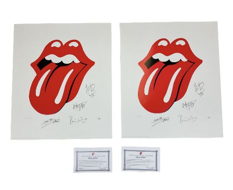 Rolling Stones - two limited edition 1994 Musicon International posters depicting the iconic John Pasche lips and tongue Ston