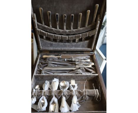 An American Wallace sterling part canteen of cutlery for eight,&nbsp;comprising sixty six items, together with an Internation