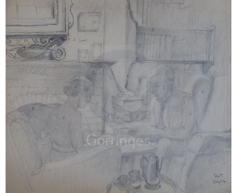 § Eliot Hodgkin (1905-1987)43 pencil sketchesSketch book number 4 mostly with studies of plants and flowers but including an 