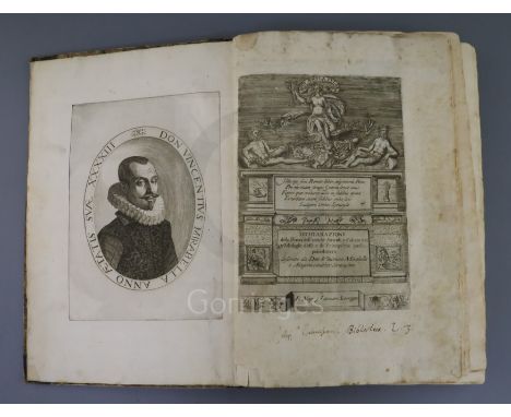 Mirabella, Don Vincenzo - Dichiarazioni Della Pianta Dell'Antiche Siracuse, 4to, qto, later rebound half calf, joints split, 