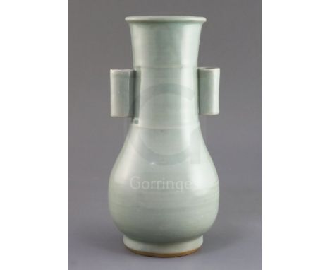 A Chinese celadon glazed arrow vase, H. 29cm