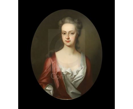 Follower of Godfrey Kneller (1646-1723)oil on canvasPortrait of Mary, daughter of Thomas Rowe of Endellion, County Cornwall30