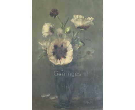 § Alfred Robert Hayward (1875-1971)oil on canvas'Oriental Poppies'signed, 1945 Fine Art Society label verso20 x 14in.