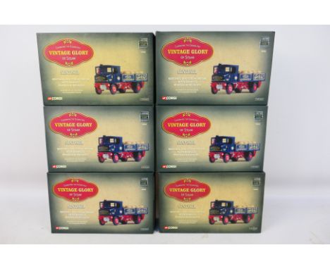 Vintage Glory - Shop Stock - Six Vintage Glory by Corgi 1/50 Scale Model Number 80006 - Sentinel DG4 Steam Wagon With Barrels