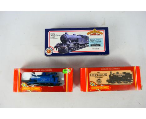 Hornby Railways - Bachmann - Three OO gauge locomotives to include 31-600 2-6-2 V3 7684 LNER, R861 LNER 0-6-0T Class J52 3980