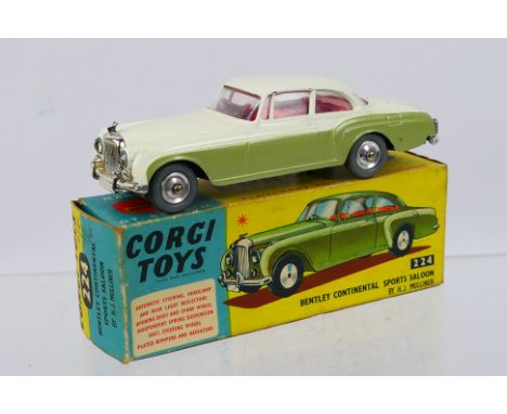 Corgi - A boxed Bentley Continental Sports Saloon # 224. The car appears in Very Good condition with light signs of use, the 