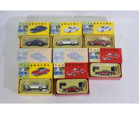 Lledo - Vanguards - 8 x boxed 1:43 scale Lledo Vanguards die-cast models - Lot includes a #VA04404 'SnowberryWhite/Maroon' Au