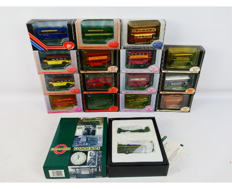 EFE - 16 x boxed bus models in 1:76 scale including a London Country Bus set of two, an AEC Regal Windover with alternative d