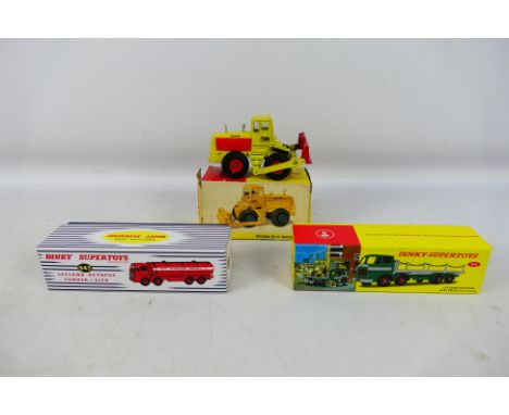 Dinky - Atlas Dinky - 3 x boxed models, an original Dinky Michigan 180-111 Tractor Dozer # 976 in Good condition with some ma