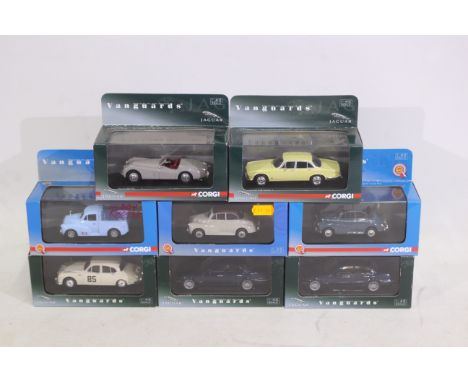 Corgi - Lledo - Jaguar - BMC - Vanguards - Eight die-cast model Vanguards vehicles in 1:43 scale - Lot includes a #VA08608 'P