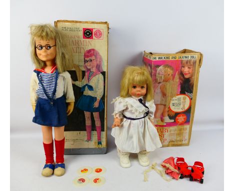 Mattel - 2 x boxed vintage 1960s dolls, Baby First Step and Talking Charming Chatty. They both appear in Good condition, Baby