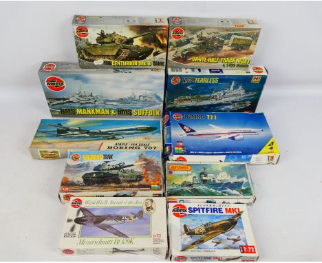 Matchbox  - Airfix - A boxed collection of plastic model kits in various scales. Lot includes AIrfix 1:L144 scale #SK600 Boei
