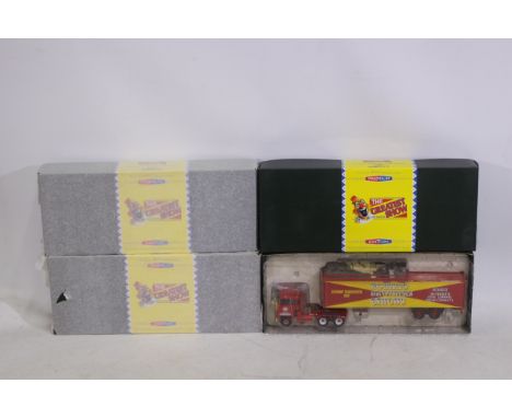 Corgi - 3 x boxed Corgi 'The Greatest Show On Earth' die-cast model trucks in 1:50 scale - The models are #CC12606 'Robert Br