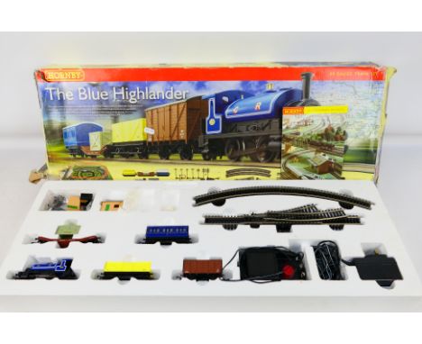 Hornby - A boxed OO gauge R1101 The Blue Highlander Set. Item appear to be in very good condition but is missing its track ma