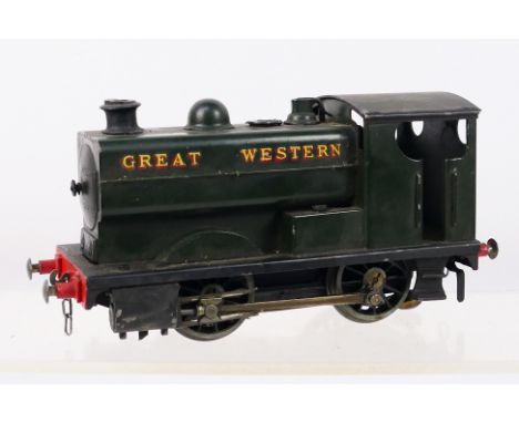 The Leeds Model Co - A 3 rail electric O gauge 0-4-0T engine in Great Western livery. It shows some signs of age and use and 