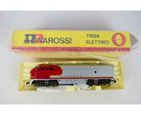 Rivarossi - An O gauge Treni Elettrici locomotive in red and silver Santa Fe livery. Item appears to be in very good conditio