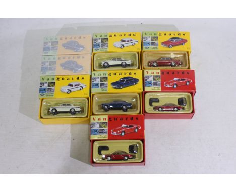 Lledo - Vanguards - 8 x boxed 1:43 scale Lledo Vanguards die-cast models - Lot includes a #VA02108 Ford Popular. A #VA06700 '