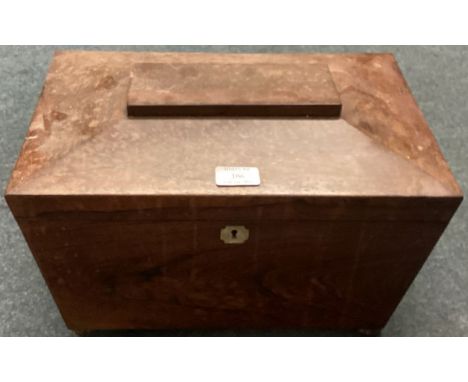 A massive rosewood tea caddy. Est. £80 - £120.