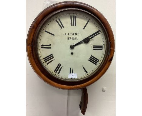 A good mahogany cased fusee wall clock. By JJ Dent. Est. £60 - £80.