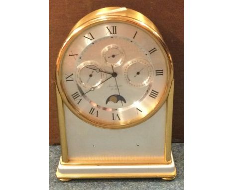 A good gilt Swiss made mantle clock. Est. £50 - £80.