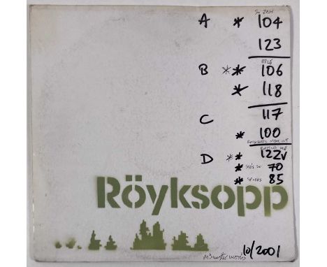 A copy of Royksopp - Melody AM (2 x white label LPs, WALLLP27, disc one is VG+ with some light surface marks, disc two is in 