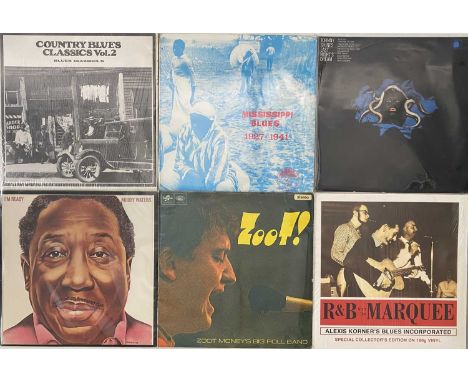 BLUES/ BLUES ROCK - LPs. A nice collection of 23 blues LPs. Artists/ titles include Johnny Shines - Last Night's Dream (M 7-6