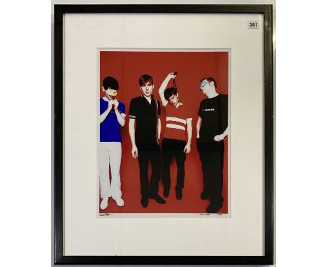 Limited edition (2/50) photograph by Steve Double depicting Franz Ferdinand. Signed and numbered to the lower border by the p