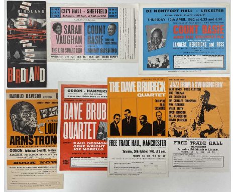 A collection of original jazz ephemera to include: six original ticket order forms/handbills c 1960s to incl: 'Jazz From a Sw