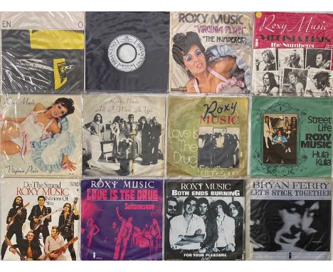 ROXY MUSIC &amp; RELATED - 7" COLLECTION. A top collection of around 40 x 7". Titles include Eno inc. One, King's Lead Hat, R