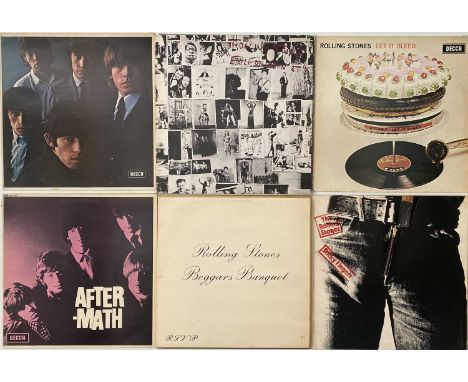 ROLLING STONES - LPs &amp; BOOK COLLECTION. Paint it black with this collection of around 33 x LPs (mainly 70's / 80's pressi