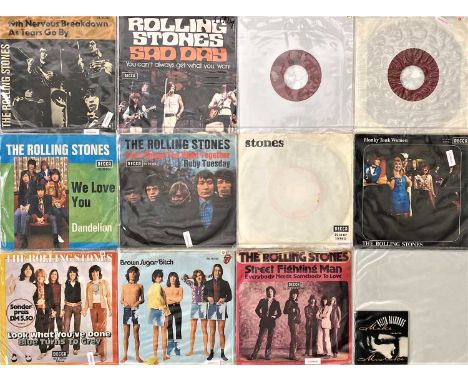 THE ROLLING STONES - EUROPEAN PRESSINGS - 7" COLLECTION. Paint it black with this collection of around 32 x 7" to include dup