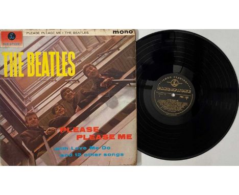 THE BEATLES - PLEASE PLEASE ME LP (1ST UK 'BLACK AND GOLD' PRESSING - PMC 1202).  A solid 'starter' original 1st UK mono 'bla