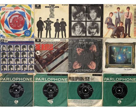 THE BEATLES - 7" COLLECTION. A collection of 28 x 7" by The Beatles. Titles include Love Me Do (45-R 4949, Strong Ex record w