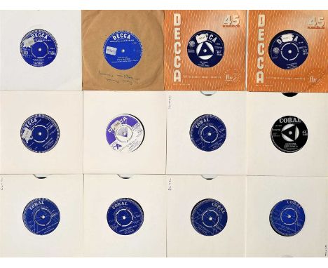 DECCA / CORAL / VOGUE - 7" COLLECTION. A collection of 15 x 7". Artists/ Titles include Stu James - Wait a Minute (F.12231), 