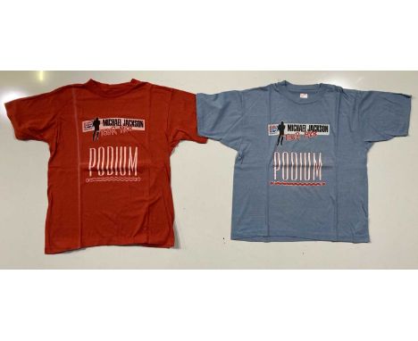 A pair of vintage Michael Jackson 1988 official tour t-shirts, both size L. Excellent condition.