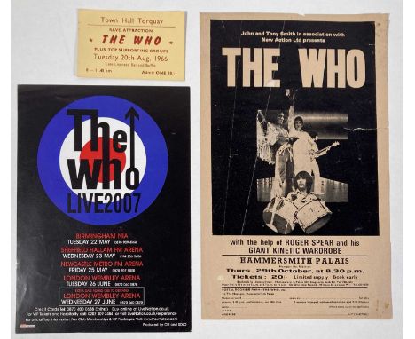 An original handbill / ticket order form for The Who at Hammersmith Palais, October 1970. Measures 16.5 x 26.5cm. Some staini